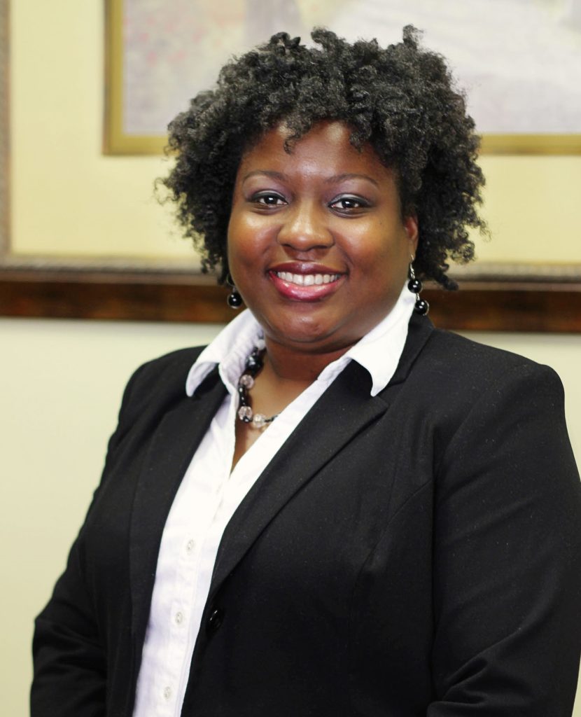 Smiling woman in professional attire
